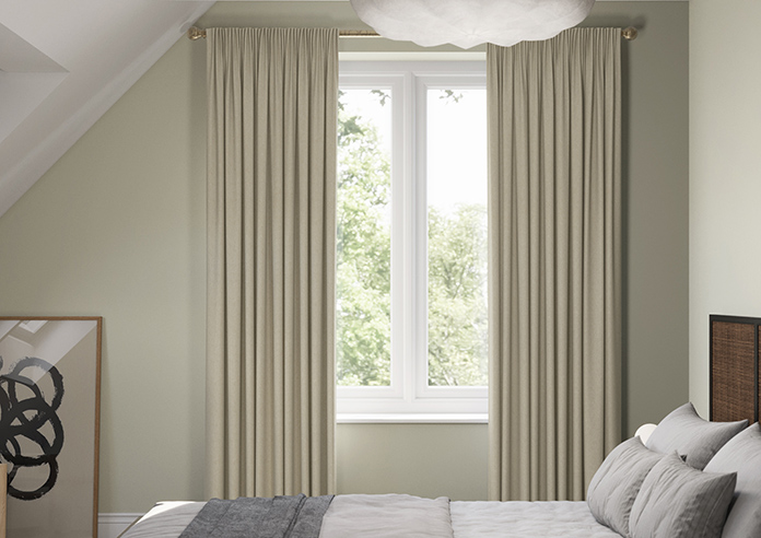 Harris, Light Khaki - Made to Measure Curtains - Image 3